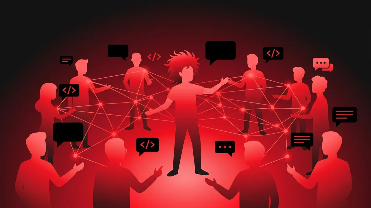 Rockstar developer connecting with developer communities and forums online