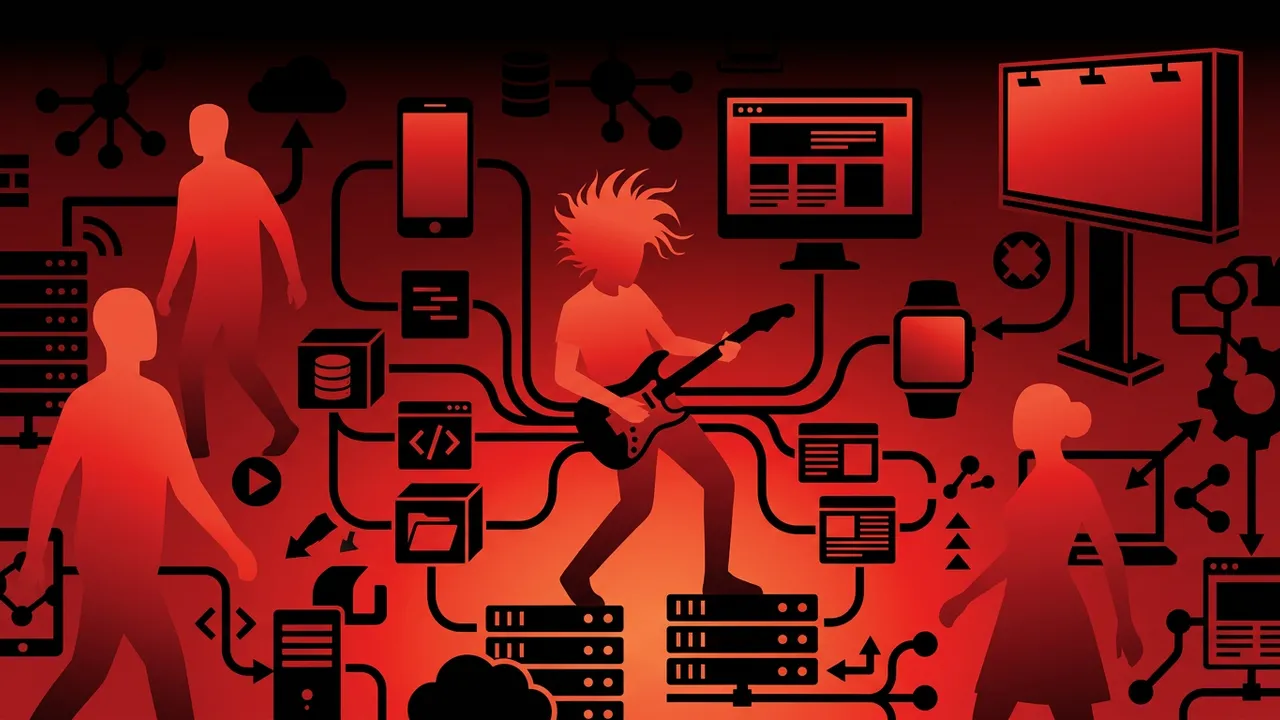 Rockstar developer connecting content blocks to websites, apps, and digital screens