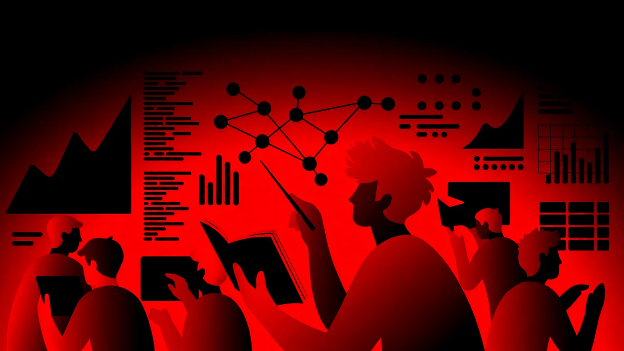 Rockstar engineering manager directing a high-performing software team from a glowing command board