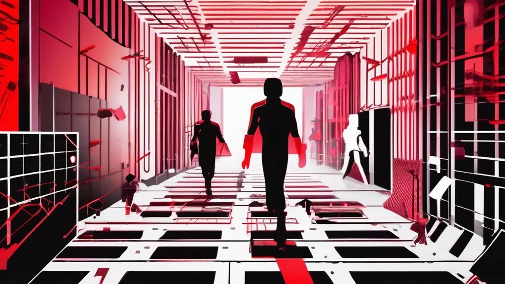 Rockstar developer confidently walking into a new office environment on their first day