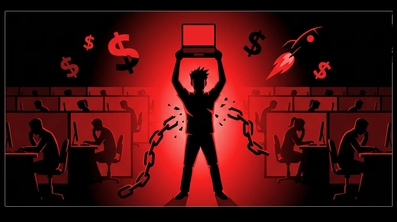 Freelance developer working from a modern home office