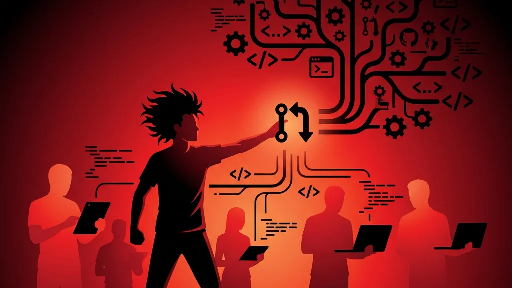 Developer contributing to open source projects