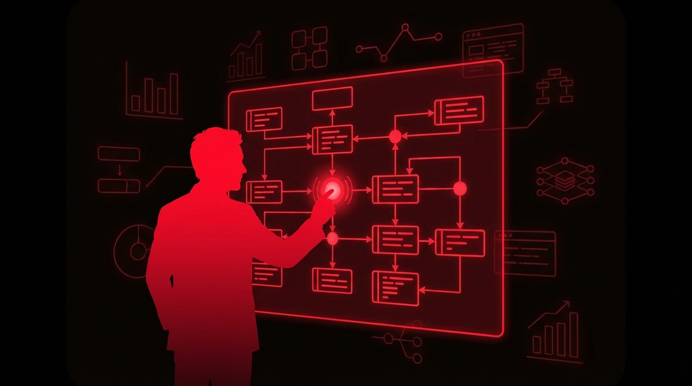 Software engineering team collaborating on code review and system design