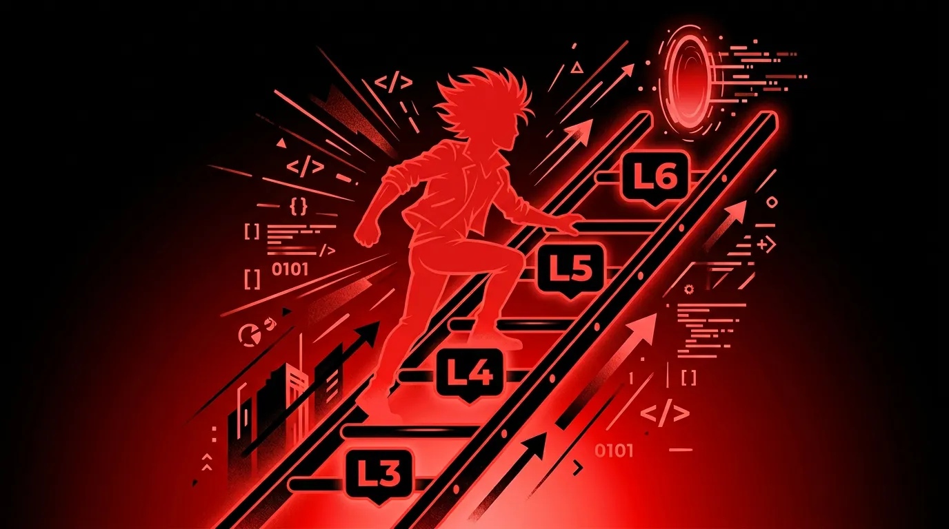 Software engineer climbing the engineering career ladder from junior to principal