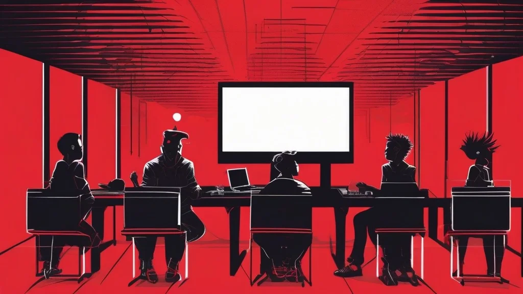 Rockstar developer optimizing their LinkedIn profile with connection lines radiating outward to recruiters